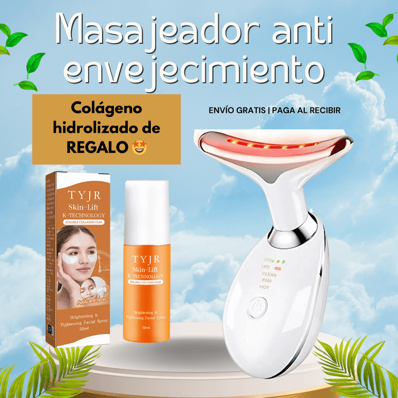 Masajeador anti envejecimiento | Lleva Colágeno hidrolizado de REGALO 🤩 Últimas unidades con regalo gratis