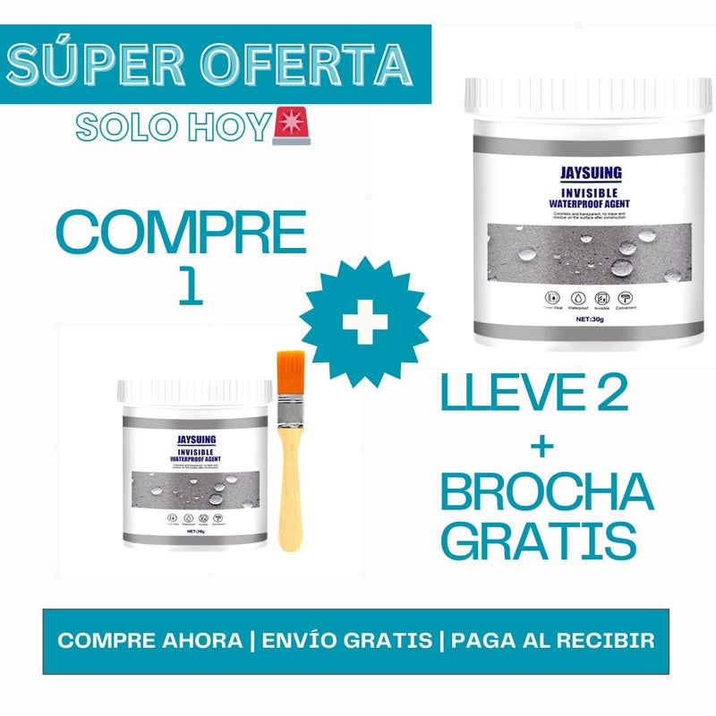 Sellador Impermeable de Grietas y Fugas - Pague 1 y lleve GRATIS Brocha + 250ML | SOLO HOY🔥